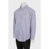 Men's checkered shirt with embroidered logo