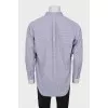Men's checkered shirt with embroidered logo