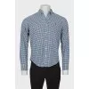 Men's two-tone checked shirt