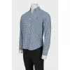 Men's two-tone checked shirt