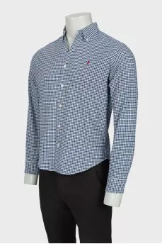 Men's two-tone checked shirt