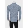 Men's two-tone checked shirt