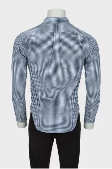 Men's two-tone checked shirt