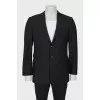 Men's black single-breasted jacket