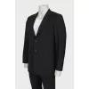 Men's black single-breasted jacket