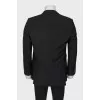 Men's black single-breasted jacket