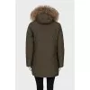 Green parka with raccoon fur