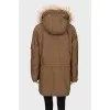 Relaxed parka with hood