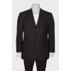 Men's wool jacket in fine print