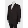 Men's wool jacket in fine print