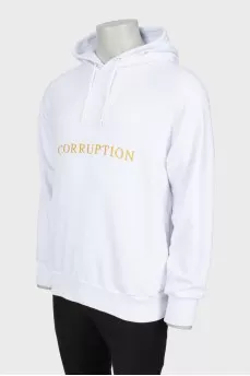 Чоловіче біле худі з карамнами