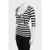 Striped top with 3/4 sleeves