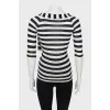 Striped top with 3/4 sleeves