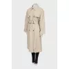 Linen trench coat at waist