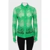 Lace shirt with pattern