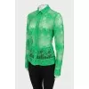 Lace shirt with pattern