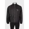Men's black windbreaker