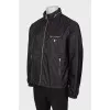 Men's black windbreaker