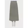 Wrap denim skirt
