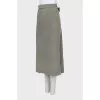 Wrap denim skirt