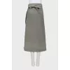 Wrap denim skirt