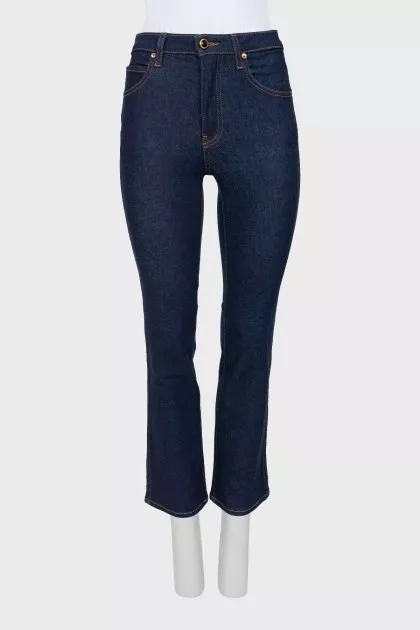 Dark blue high waist jeans