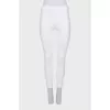 White high-waisted trousers