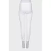 White high-waisted trousers