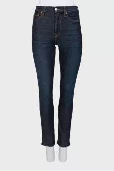 Dark blue button up jeans 