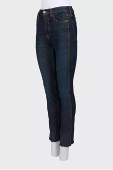 Dark blue button up jeans 