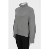 Cashmere jumper with high collar 