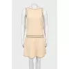 Two-tone tie shoulder dress