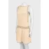 Two-tone tie shoulder dress