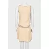 Two-tone tie shoulder dress