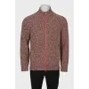 Men's knitted cardigan with zipper