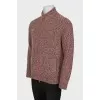 Men's knitted cardigan with zipper