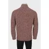 Men's knitted cardigan with zipper