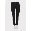Mid-rise black jeans