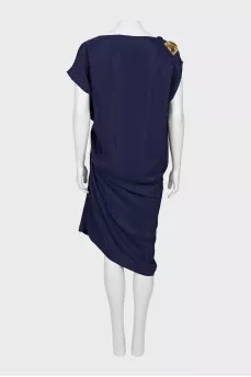 Silk dress decorated with beads