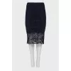 Lace dark blue skirt