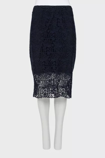 Lace dark blue skirt