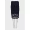 Lace dark blue skirt