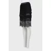 Black skirt with lace frills