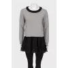 Gray sweatshirt with frills