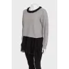 Gray sweatshirt with frills