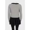Gray sweatshirt with frills