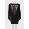 Cashmere and silk shift dress