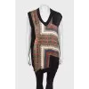 Combined tunic with slit