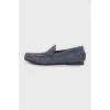 Men's dark blue moccasins