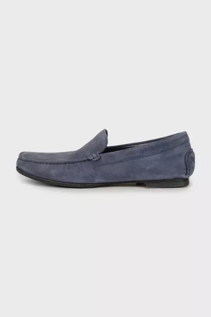 Men's dark blue moccasins